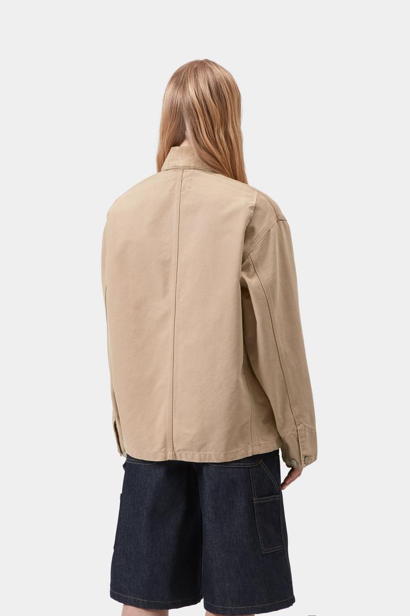 Carhartt OG Michigan Coat - Dusty H Brown / Dusty H Brown, Stone canvas