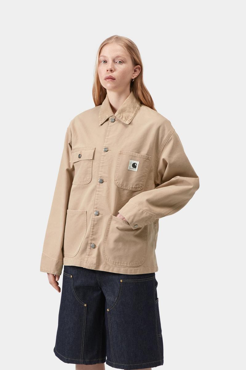 Carhartt OG Michigan Coat - Dusty H Brown / Dusty H Brown, Stone canvas