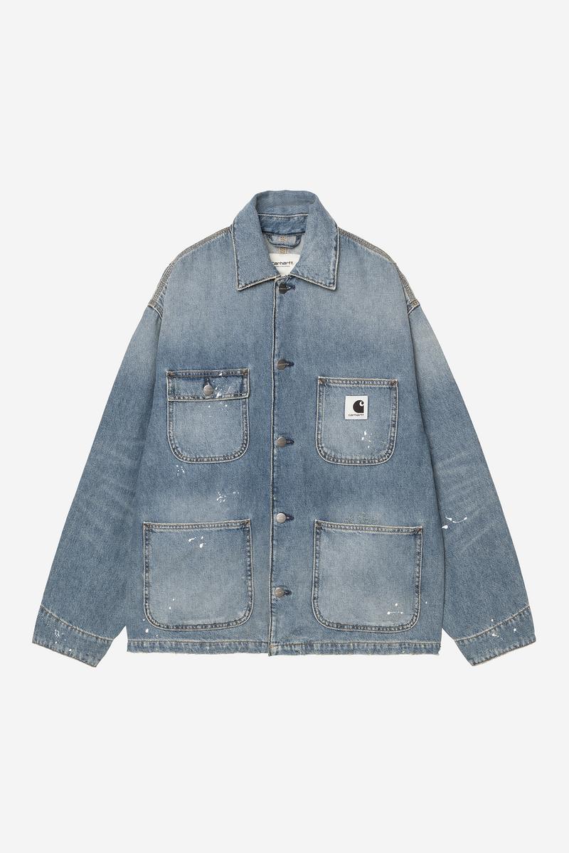Carhartt OG Michigan Coat - Blue, Destroy wash, splatter
