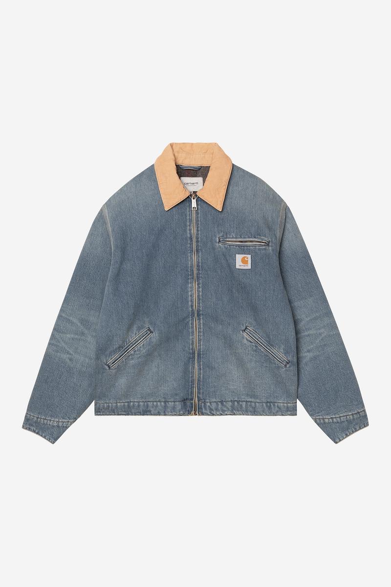 Carhartt OG Detroit Jacket - Blue / Dusty H Brown, Old used wash
