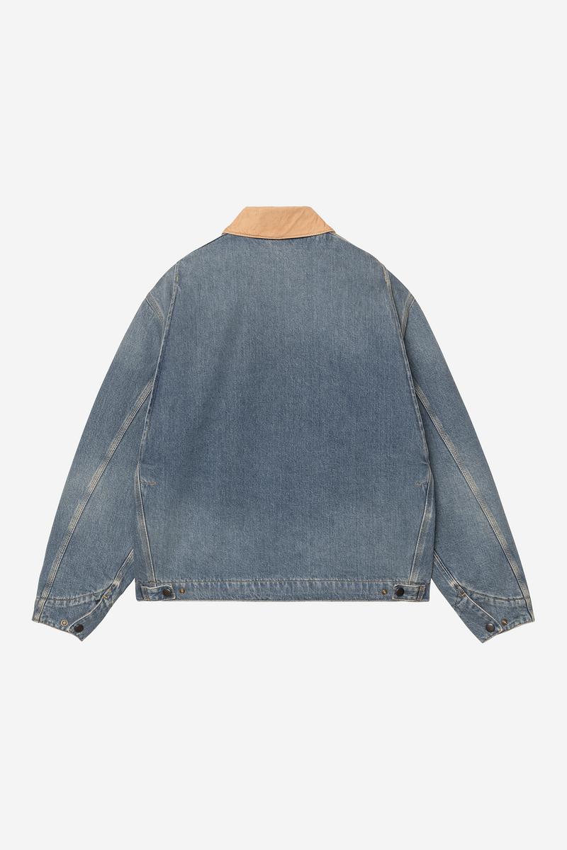 Carhartt OG Detroit Jacket - Blue / Dusty H Brown, Old used wash