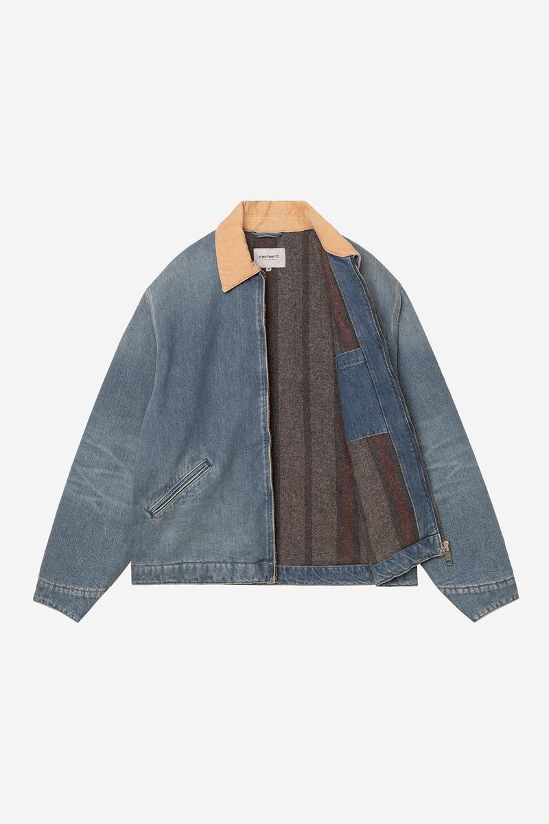 Carhartt OG Detroit Jacket - Blue / Dusty H Brown, Old used wash