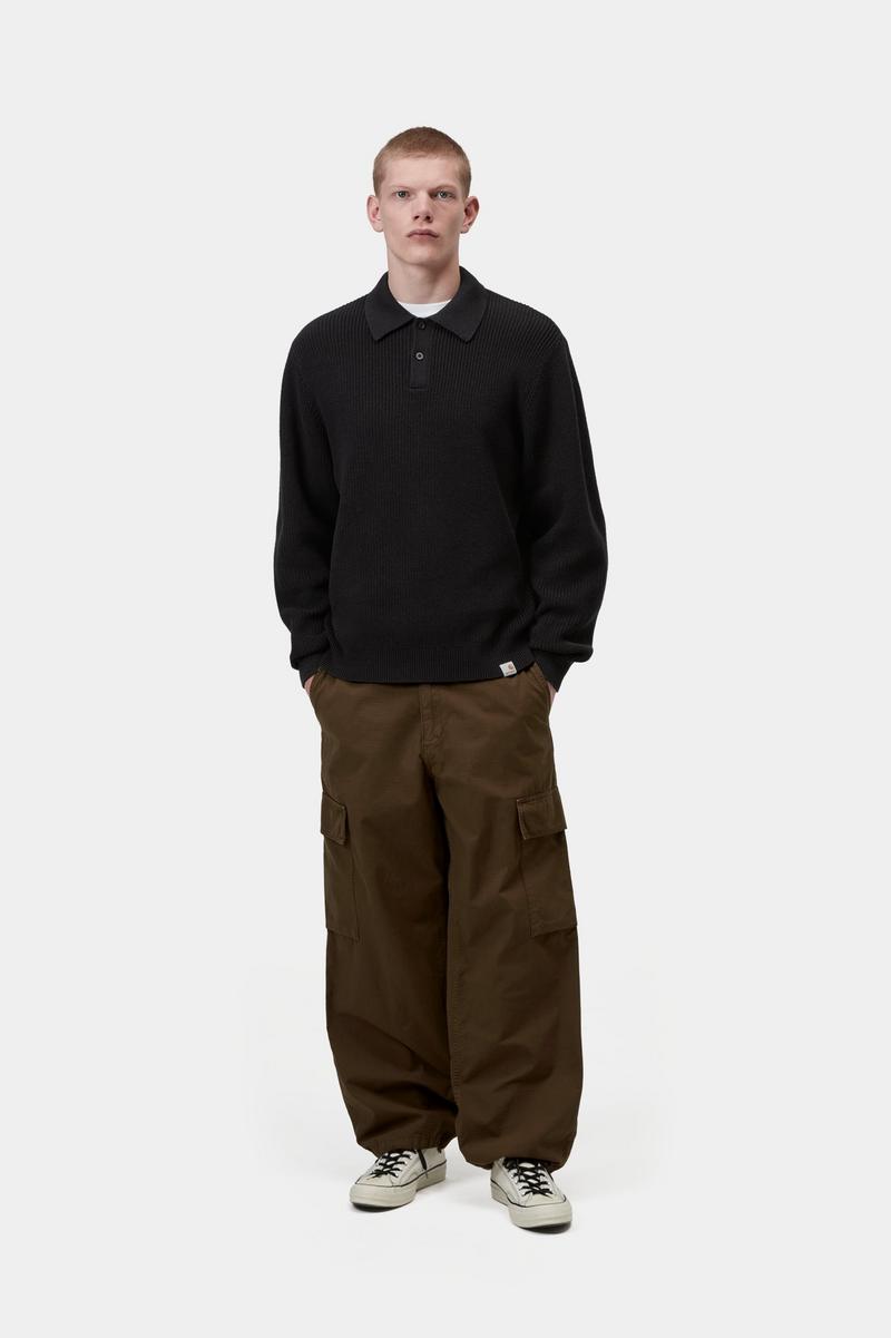 Carhartt L/S Miles Polo - Black