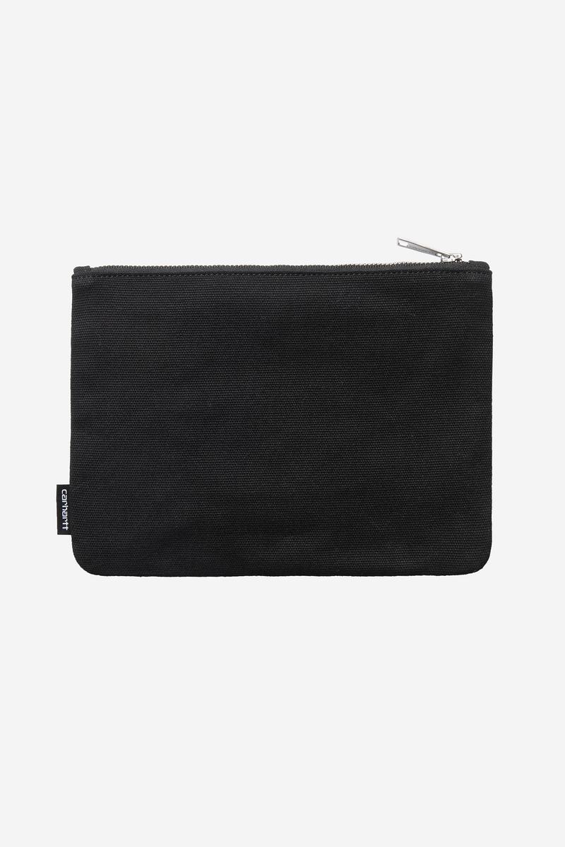 Carhartt Canvas Graphic Zip Wallet - Commuting Tales Embroidery, Black