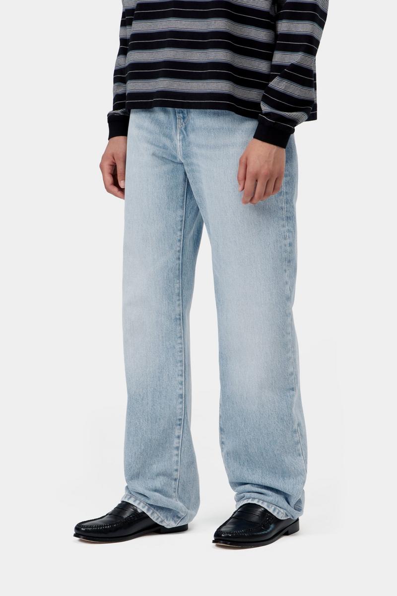 Carhartt Noxon Pant - Blue, Heavy worn bleached