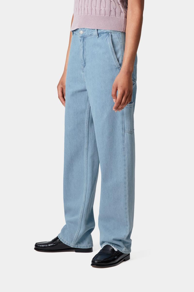 Carhartt Pierce Pant Straight - Blue, Stone bleached