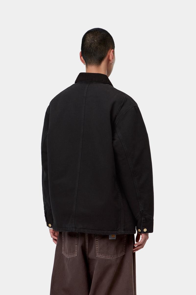 Carhartt OG Chore Coat - Black / Black, Stone canvas