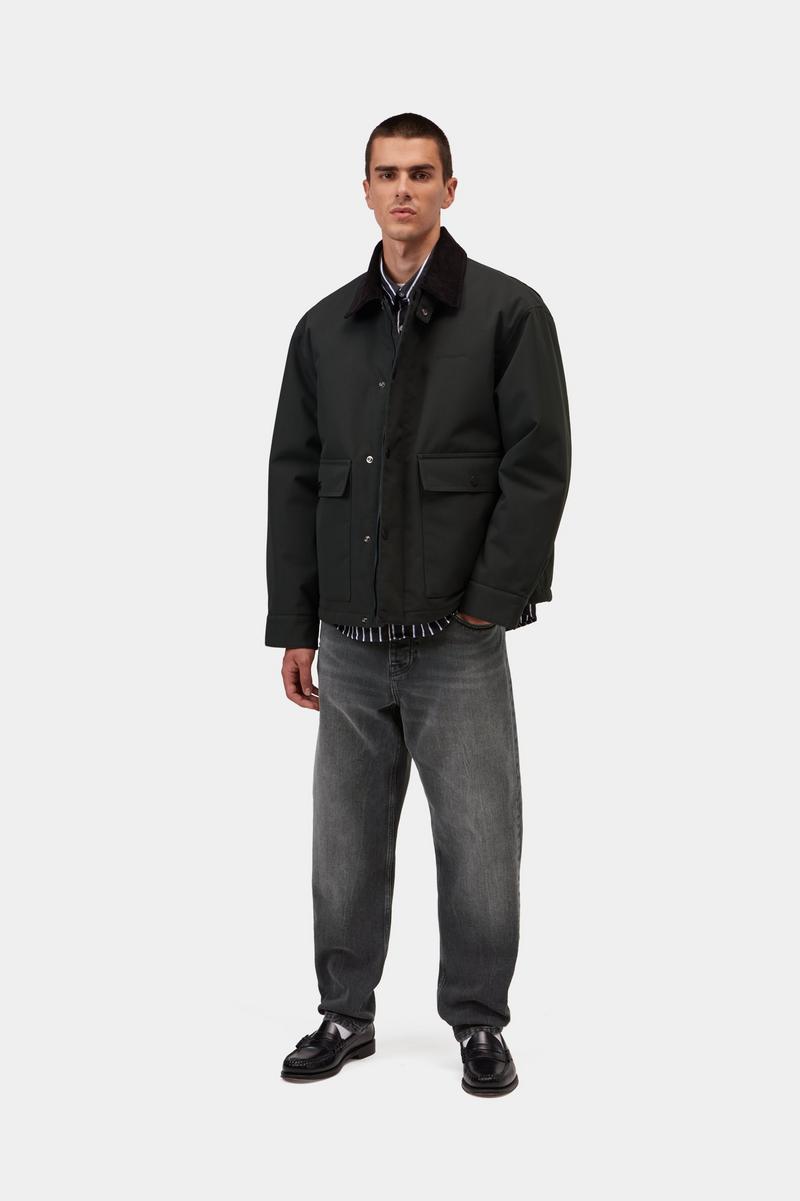 Carhartt Newel Pant - Black, Marble used wash
