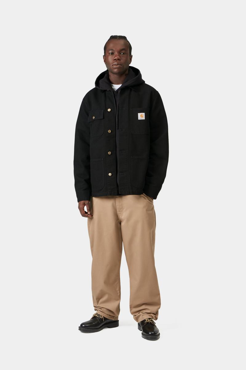 Carhartt Michigan Coat (Summer) - Black / Black, Rinsed