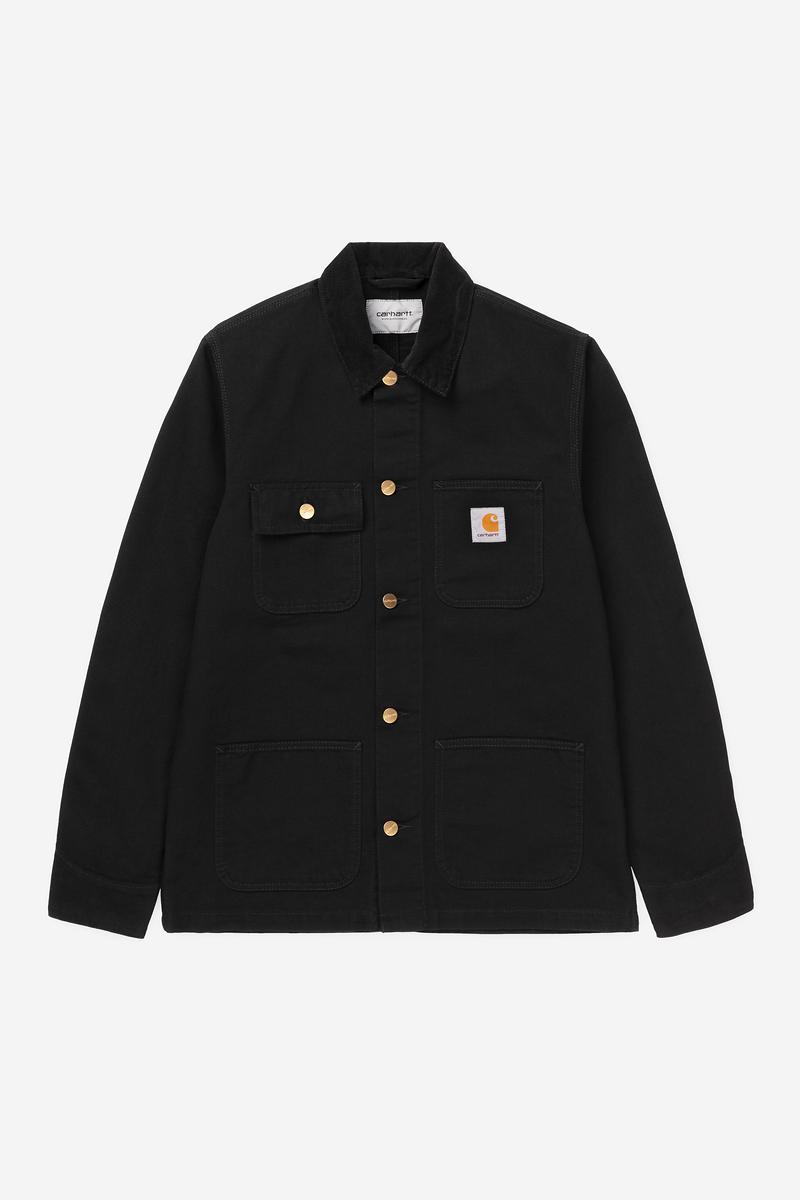 Carhartt Michigan Coat (Summer) - Black / Black, Rinsed