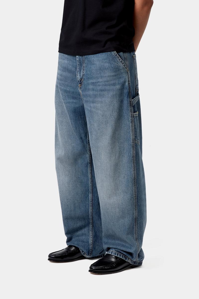Carhartt Brandon Single Knee Pant - Blue, Dark used wash