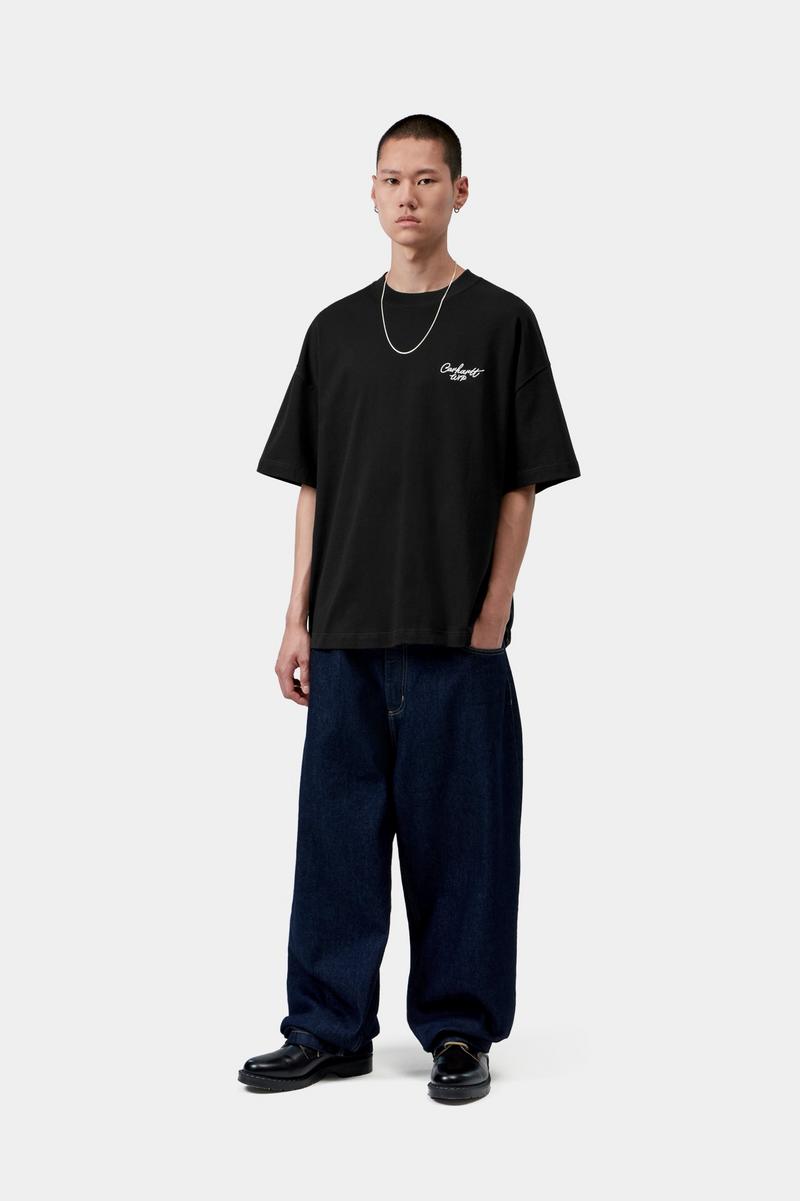 Carhartt S/S Signature Script T-Shirt - Black / White