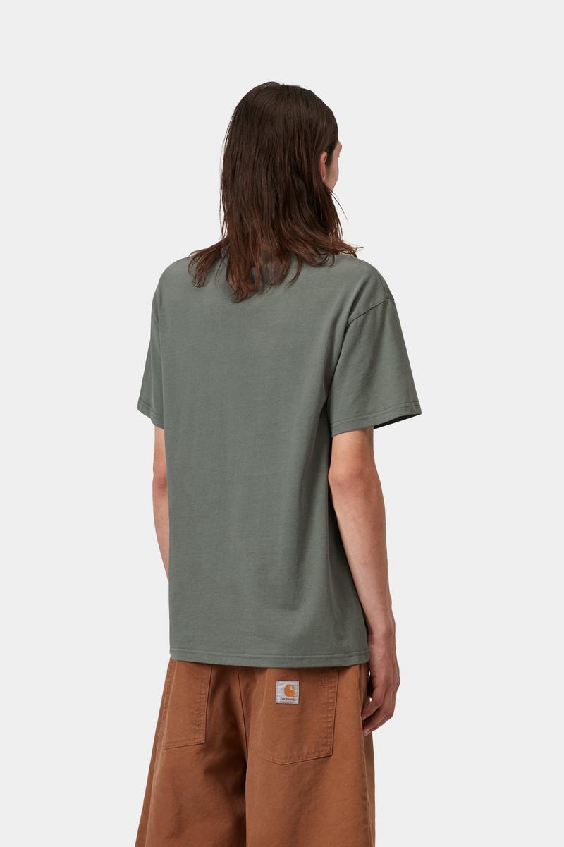 Carhartt S/S Coat Of Arms T-Shirt - Velvet Green, Garment dyed