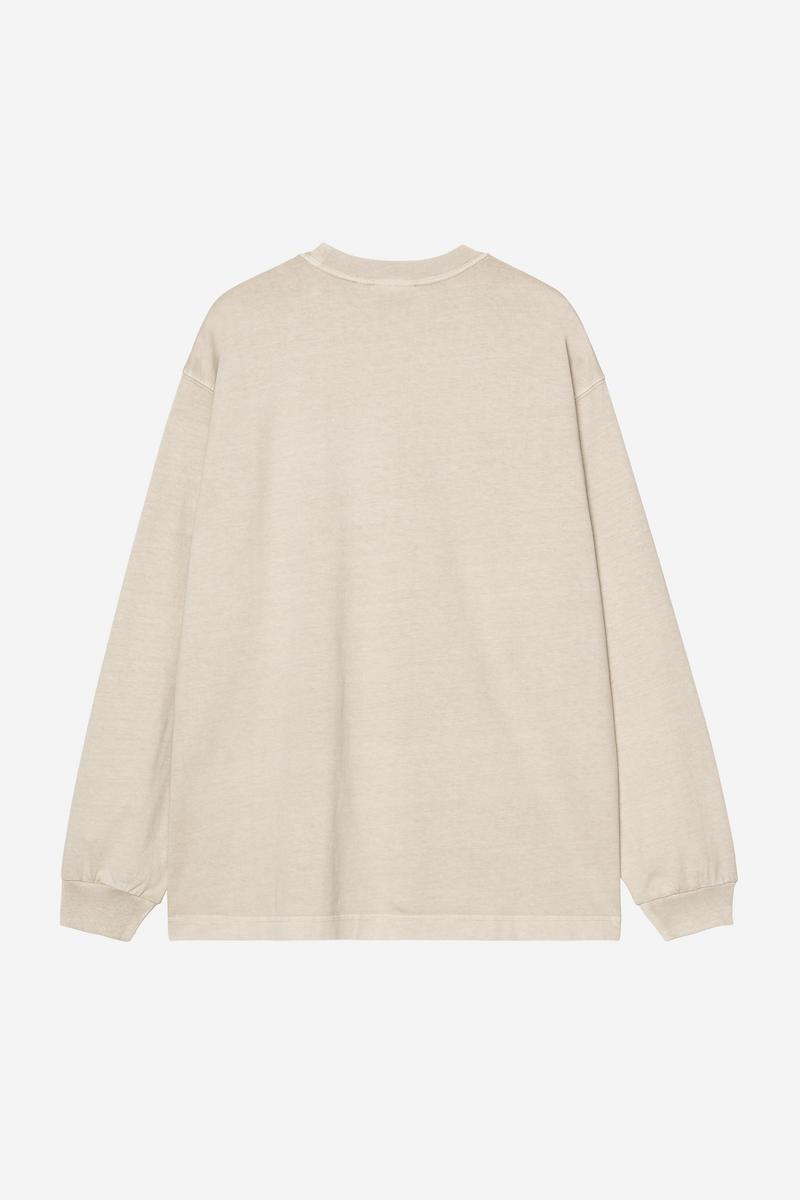 Carhartt L/S Vista T-Shirt - Fleur De Sel, Garment dyed