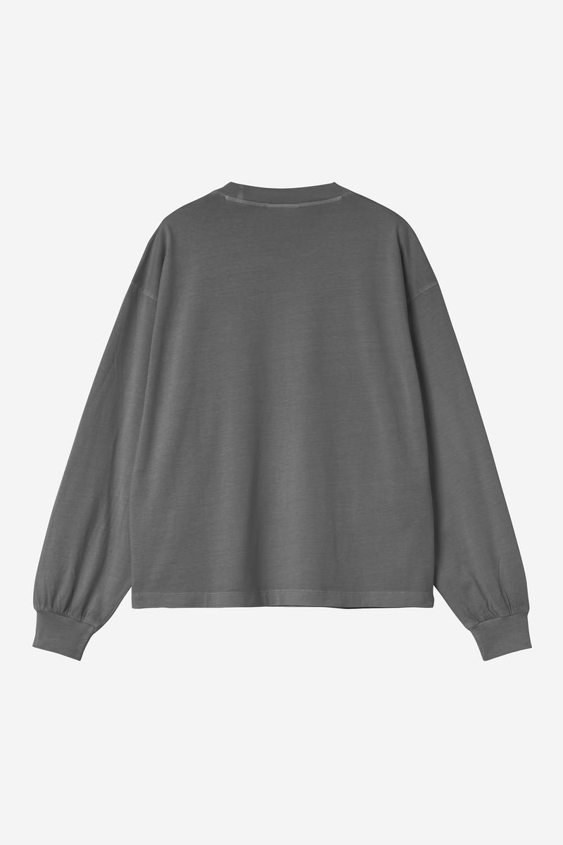 Carhartt L/S Nelson T-Shirt - Black, Garment dyed