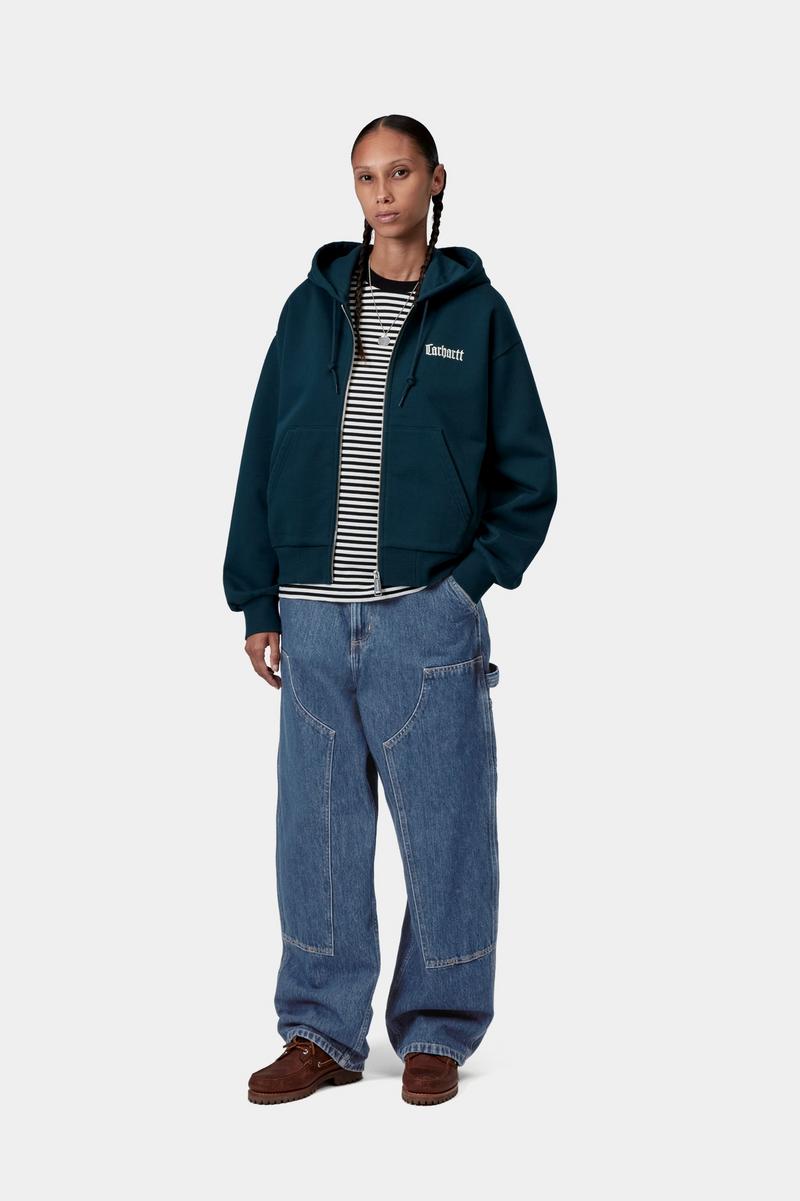 Carhartt Brandon Double Knee Pant - Blue, Stone washed
