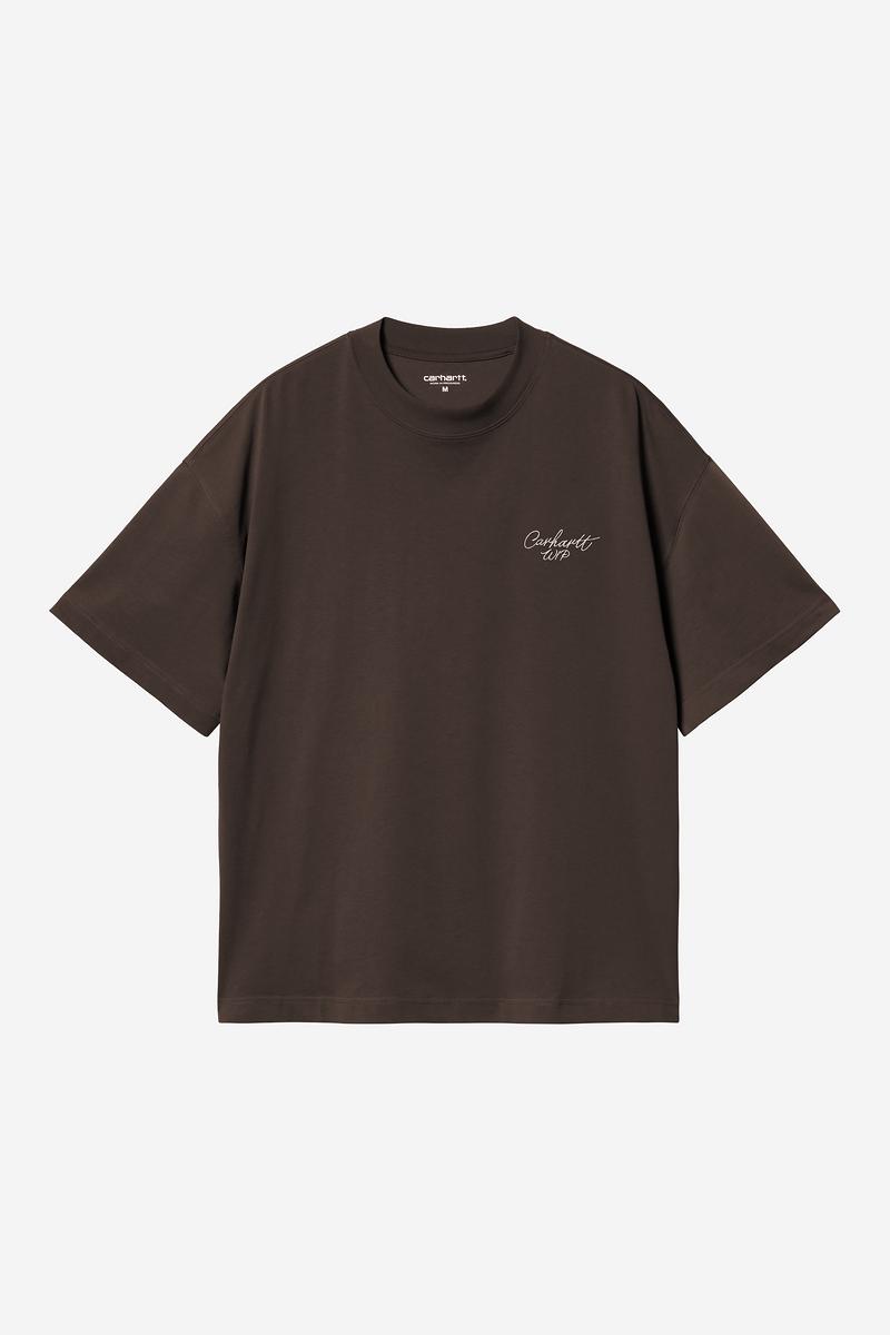 Carhartt S/S Signature Script T-Shirt - Tobacco / Natural