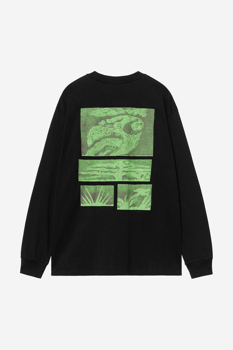 Carhartt L/S Emerge T-Shirt - Black, Stone washed