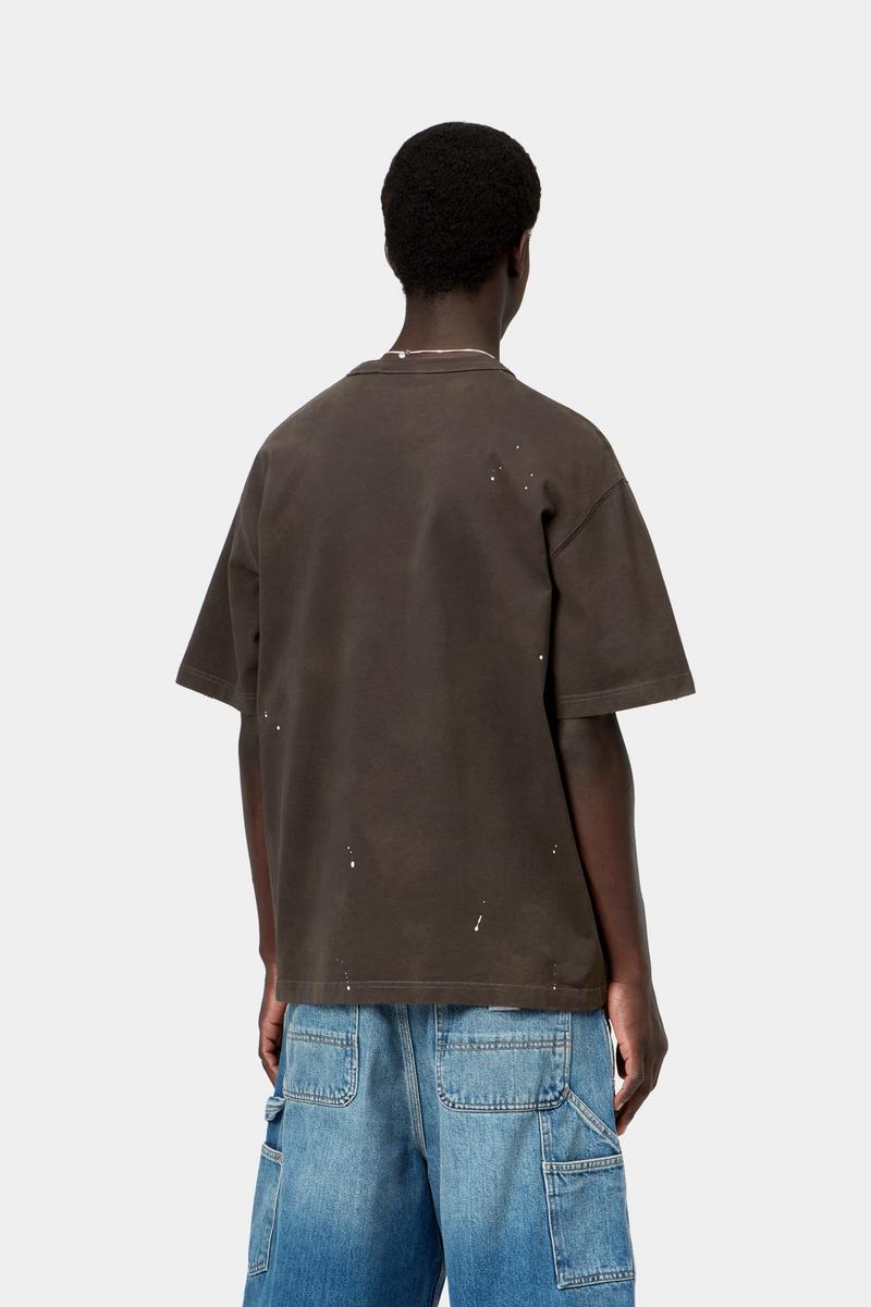 Carhartt S/S Painter T-Shirt - Tobacco, Destroy wash, splatter