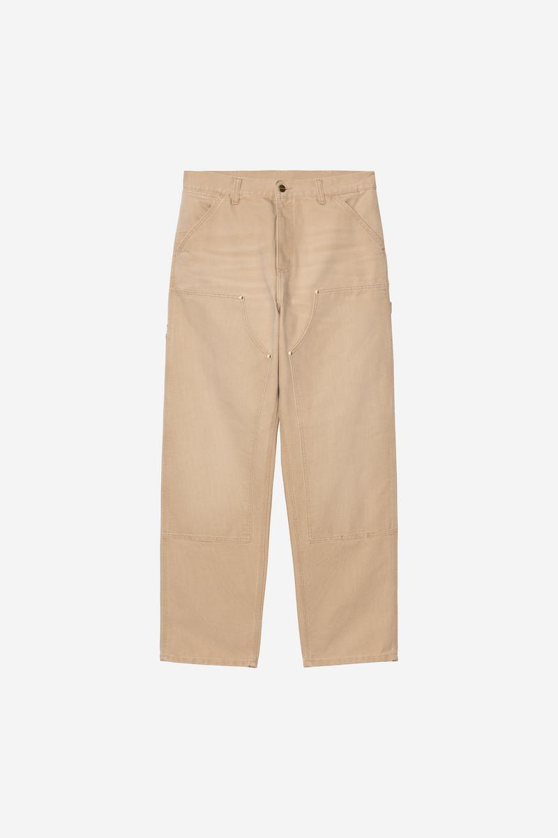 Carhartt Double Knee Pant - Dusty H Brown, Stone canvas