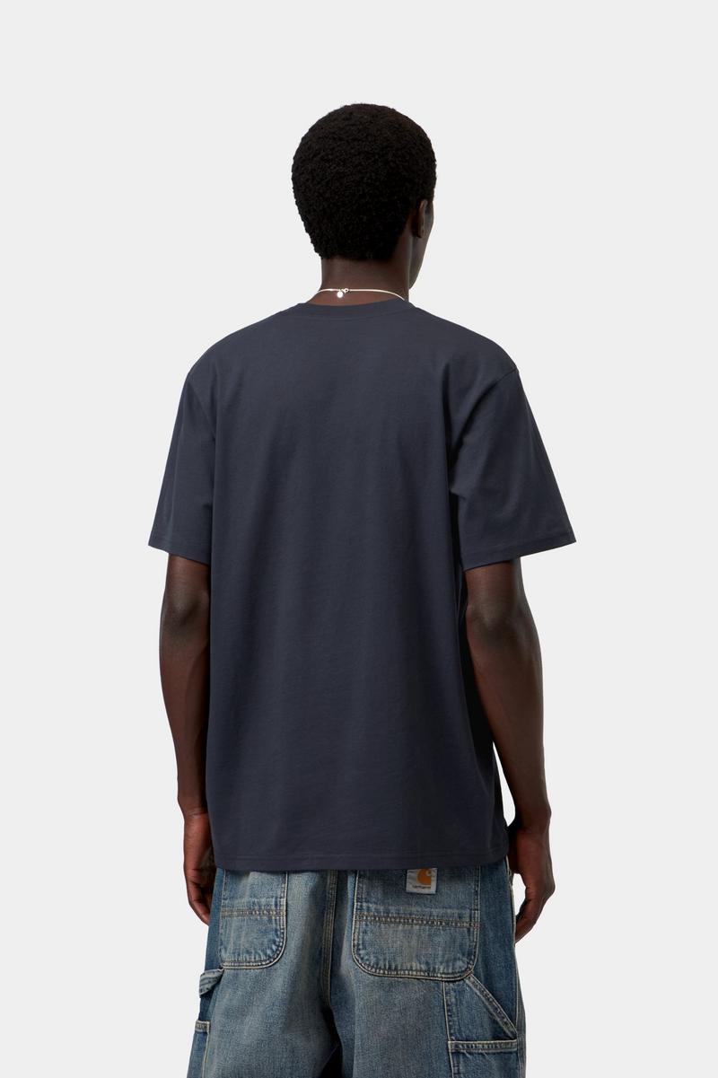 Carhartt S/S Script T-Shirt - Dark Navy / Dark Scarab