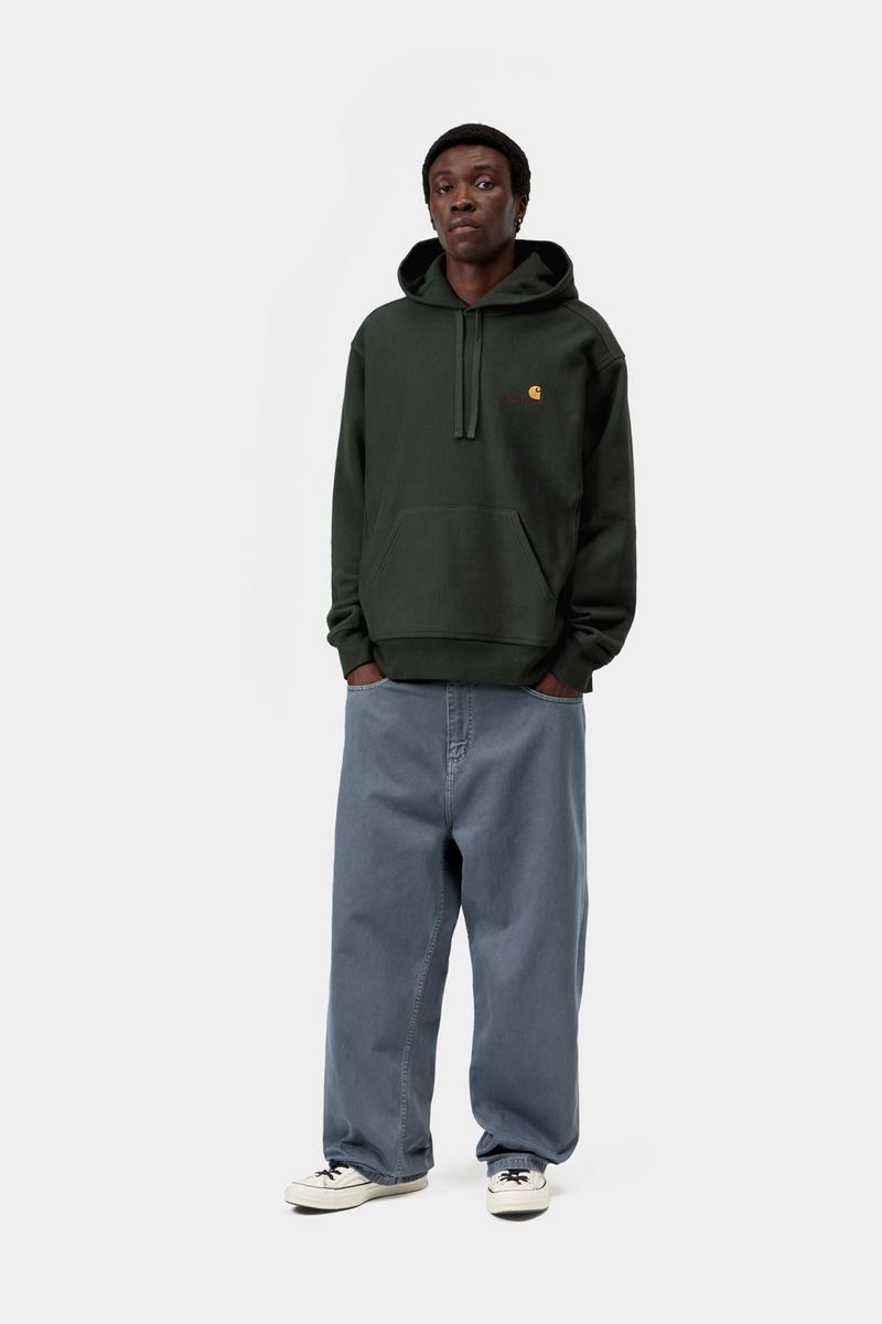 Carhartt Hooded American Script Sweatshirt - Raven