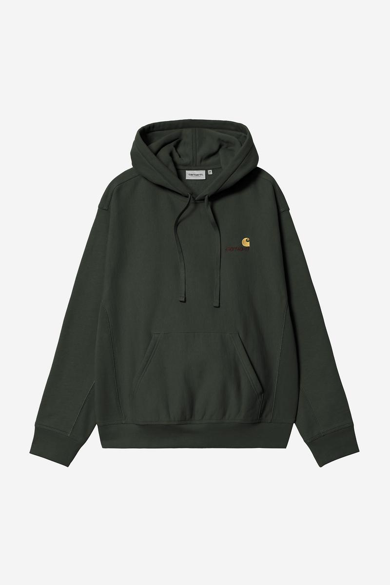 Carhartt Hooded American Script Sweatshirt - Raven