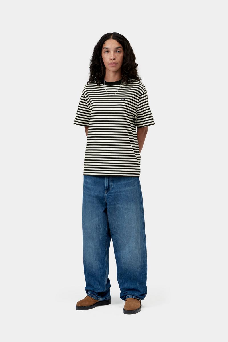 Carhartt S/S Essy T-Shirt - Essy Stripe, Black / Wax