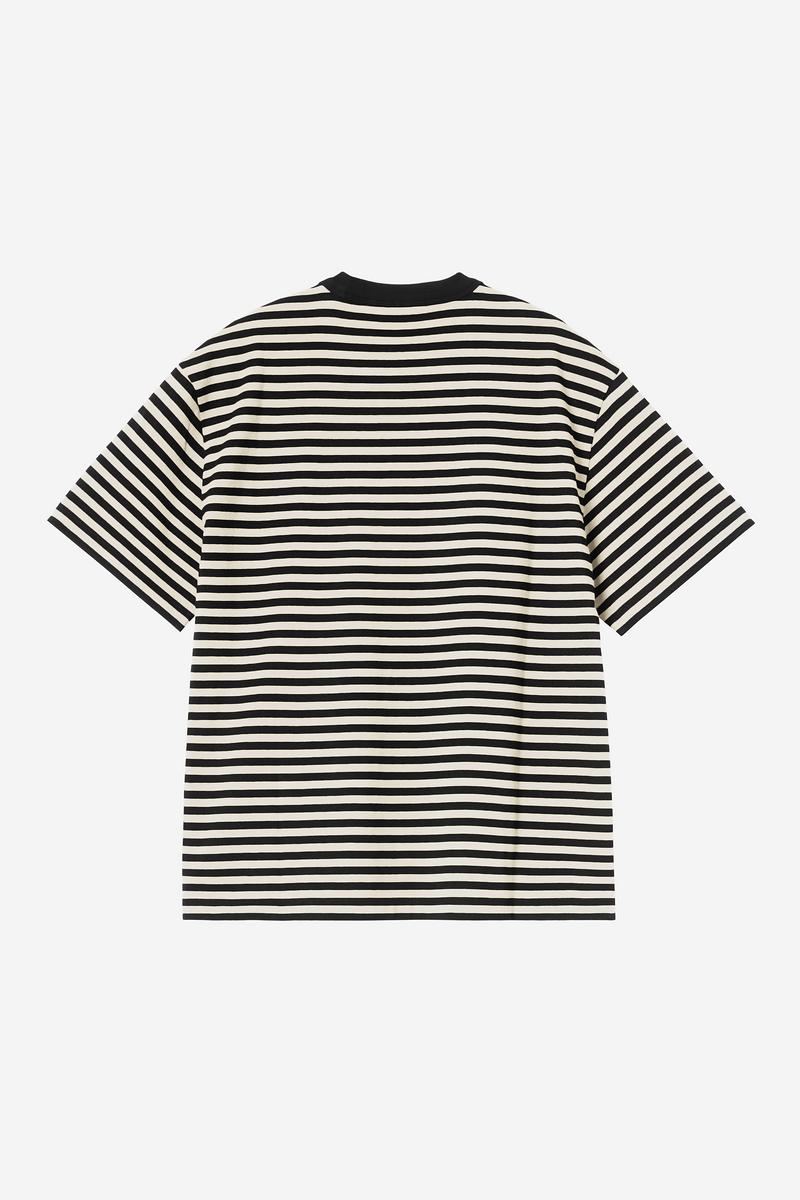 Carhartt S/S Essy T-Shirt - Essy Stripe, Black / Wax