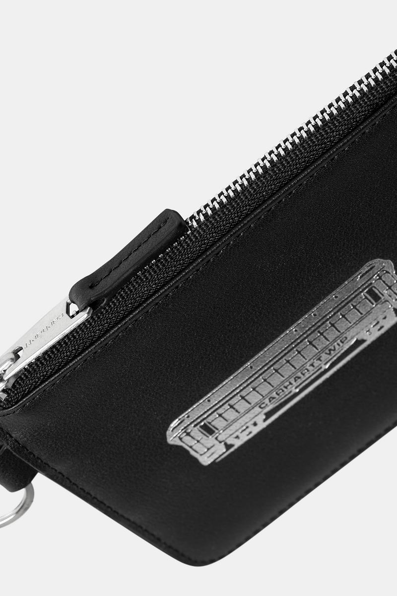 Carhartt Deconstructed Leather Wallet - Black / Silver