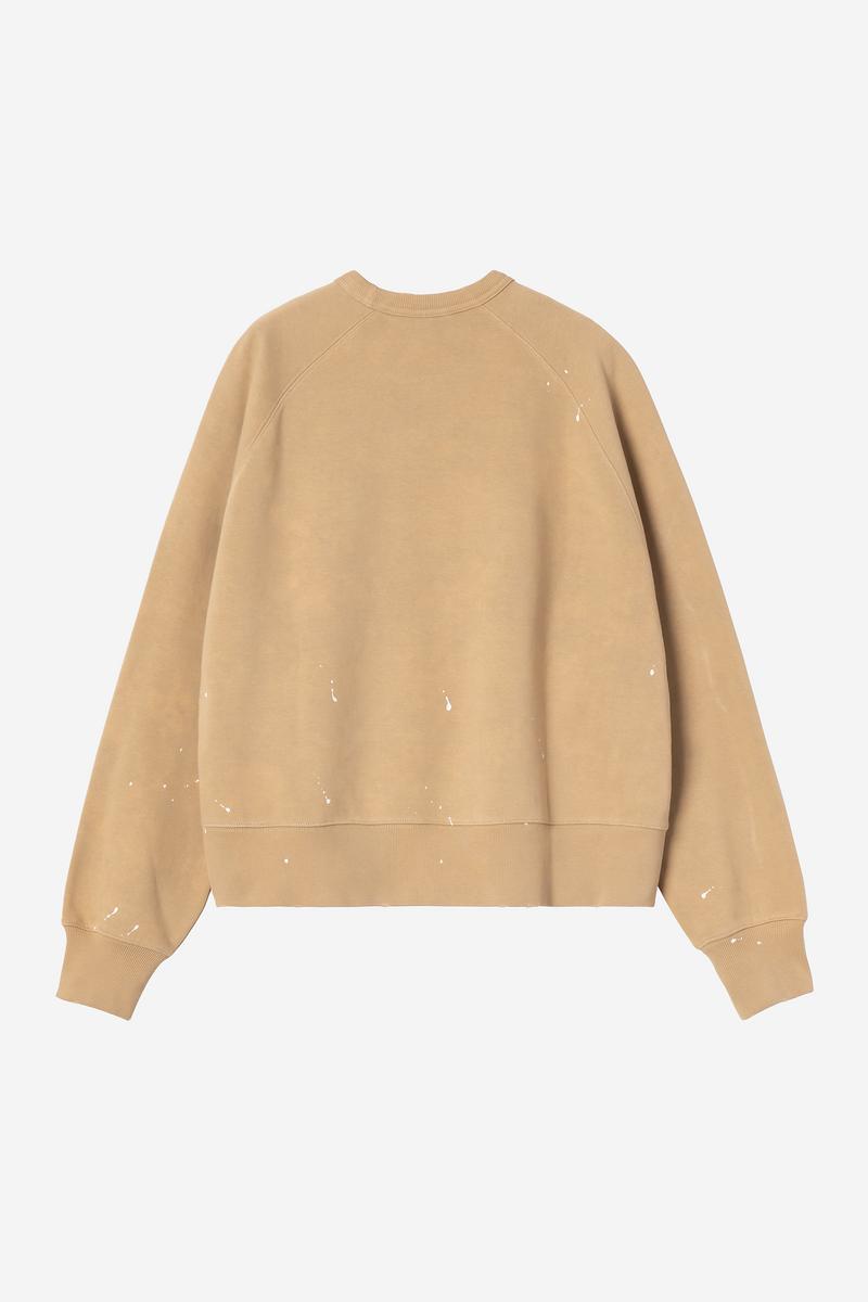 Carhartt Painter Sweatshirt - Dusty H Brown, Destroy wash, splatter