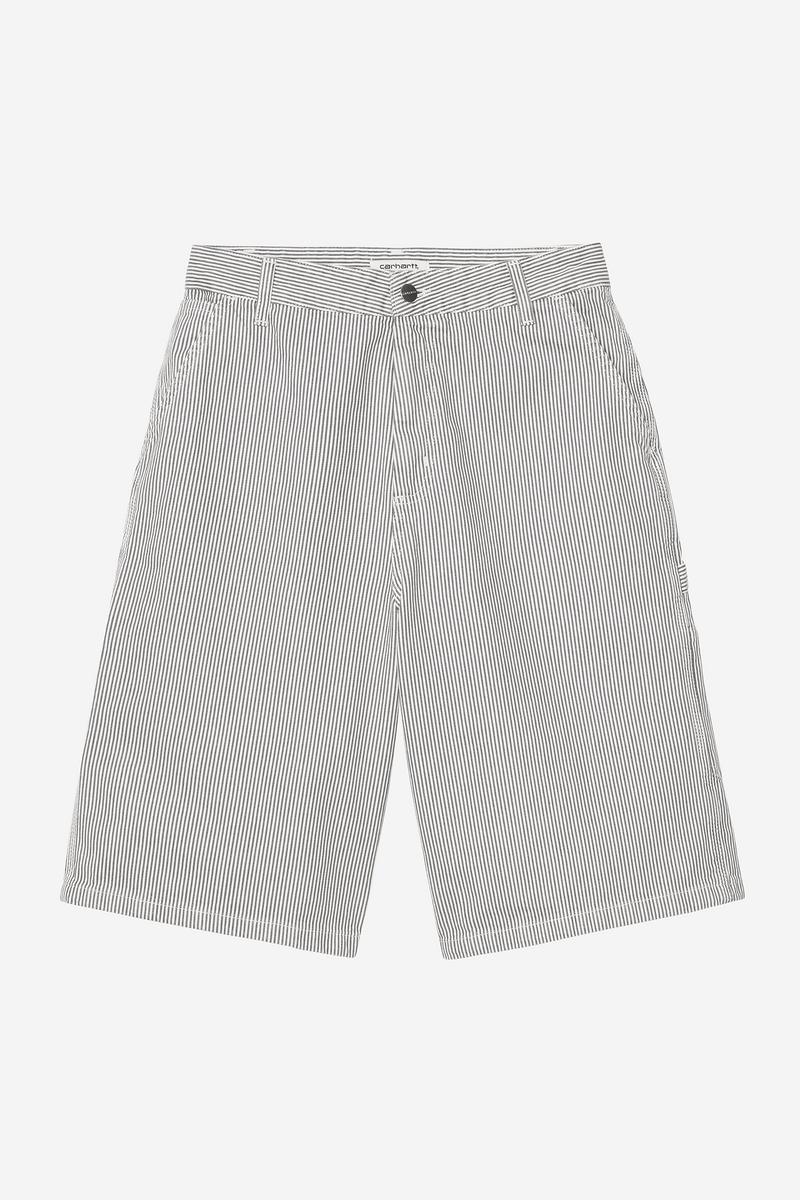 Carhartt Mercer Single Knee Short - Mercer Stripe, Graphite / Wax, Stone washed