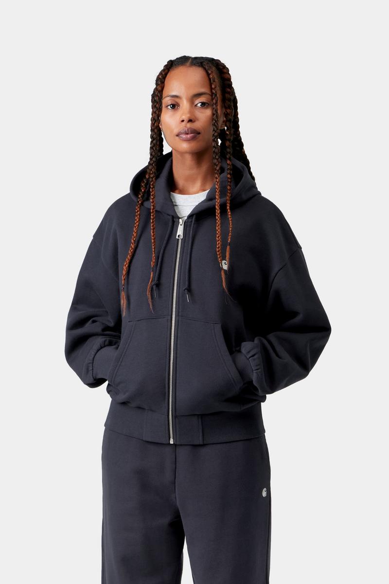Carhartt Hooded Casey Jacket - Dark Navy / Silver