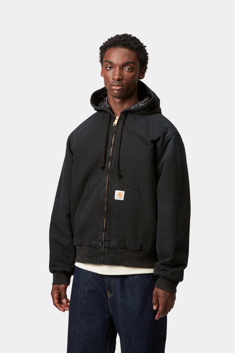 Carhartt OG Active Jacket - Black, Stone canvas