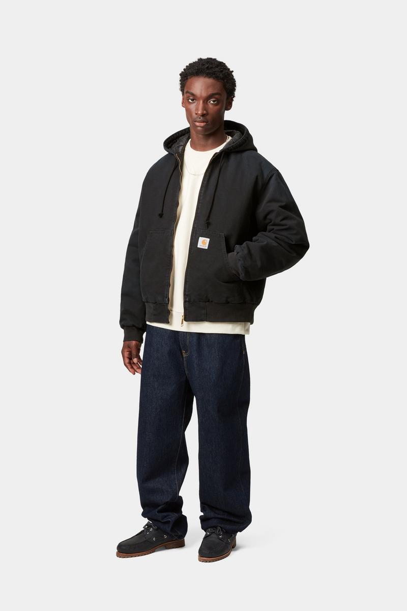 Carhartt OG Active Jacket - Black, Stone canvas