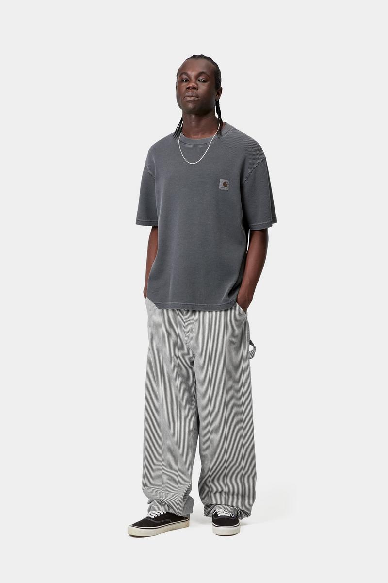 Carhartt Mercer Single Knee Pant - Mercer Stripe, Graphite / Wax, Stone washed