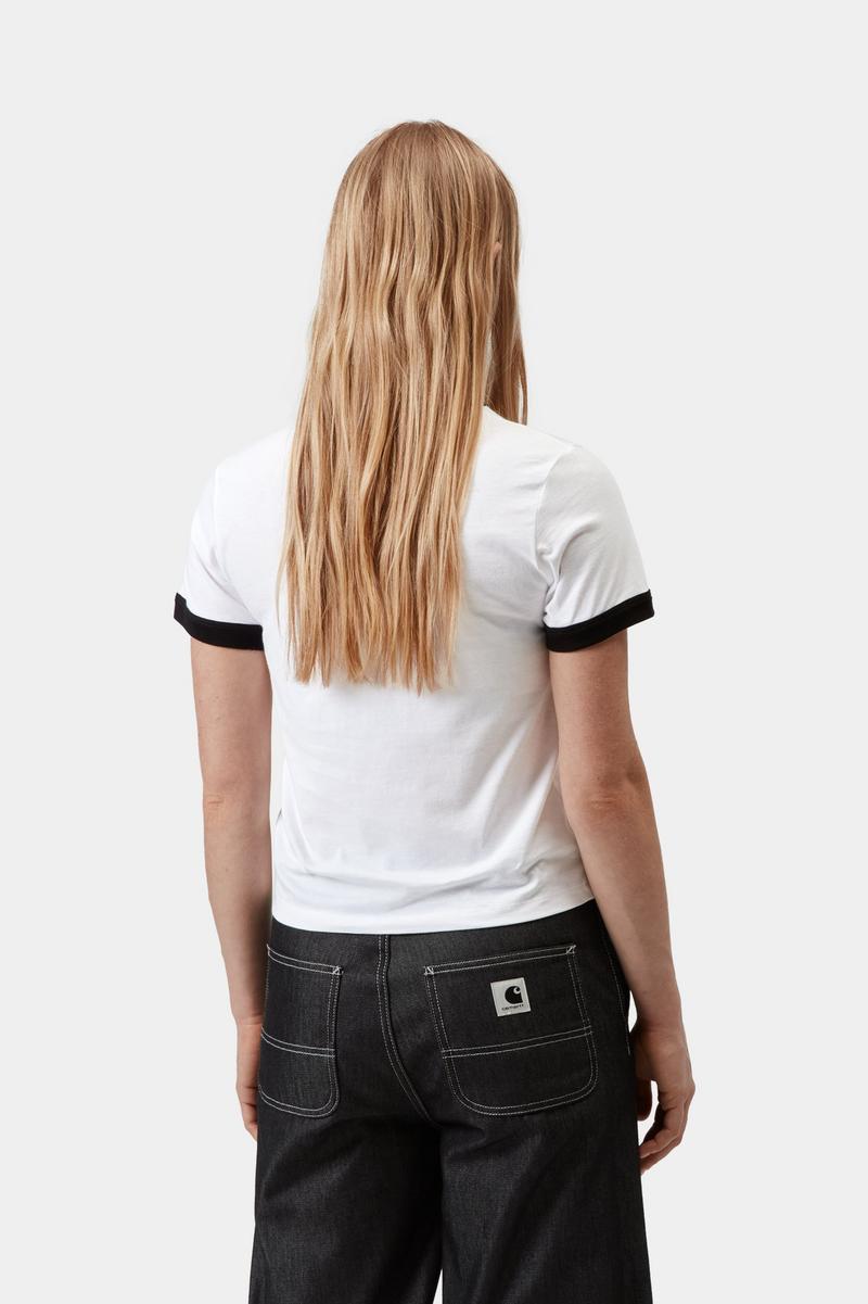 Carhartt S/S IP Ringer T-Shirt - White / Black