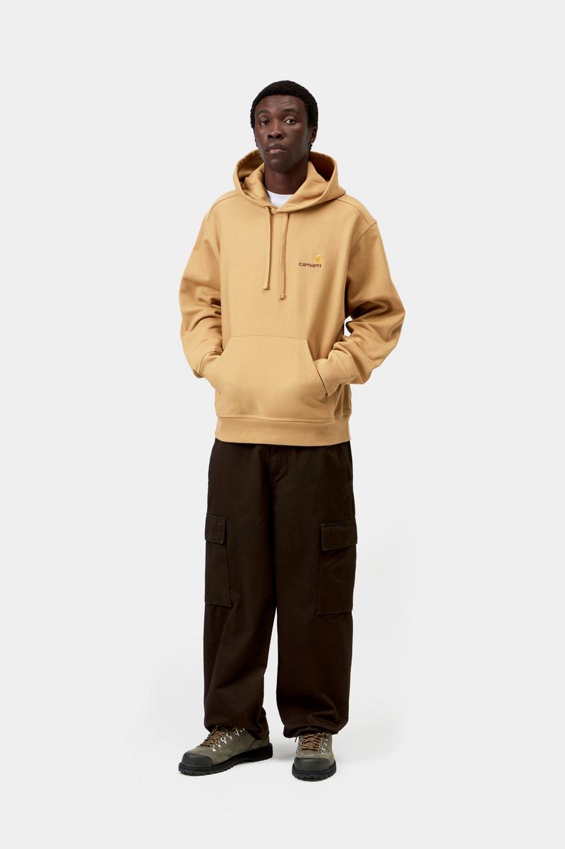 Carhartt Hooded American Script Sweatshirt - WIP Dusty H