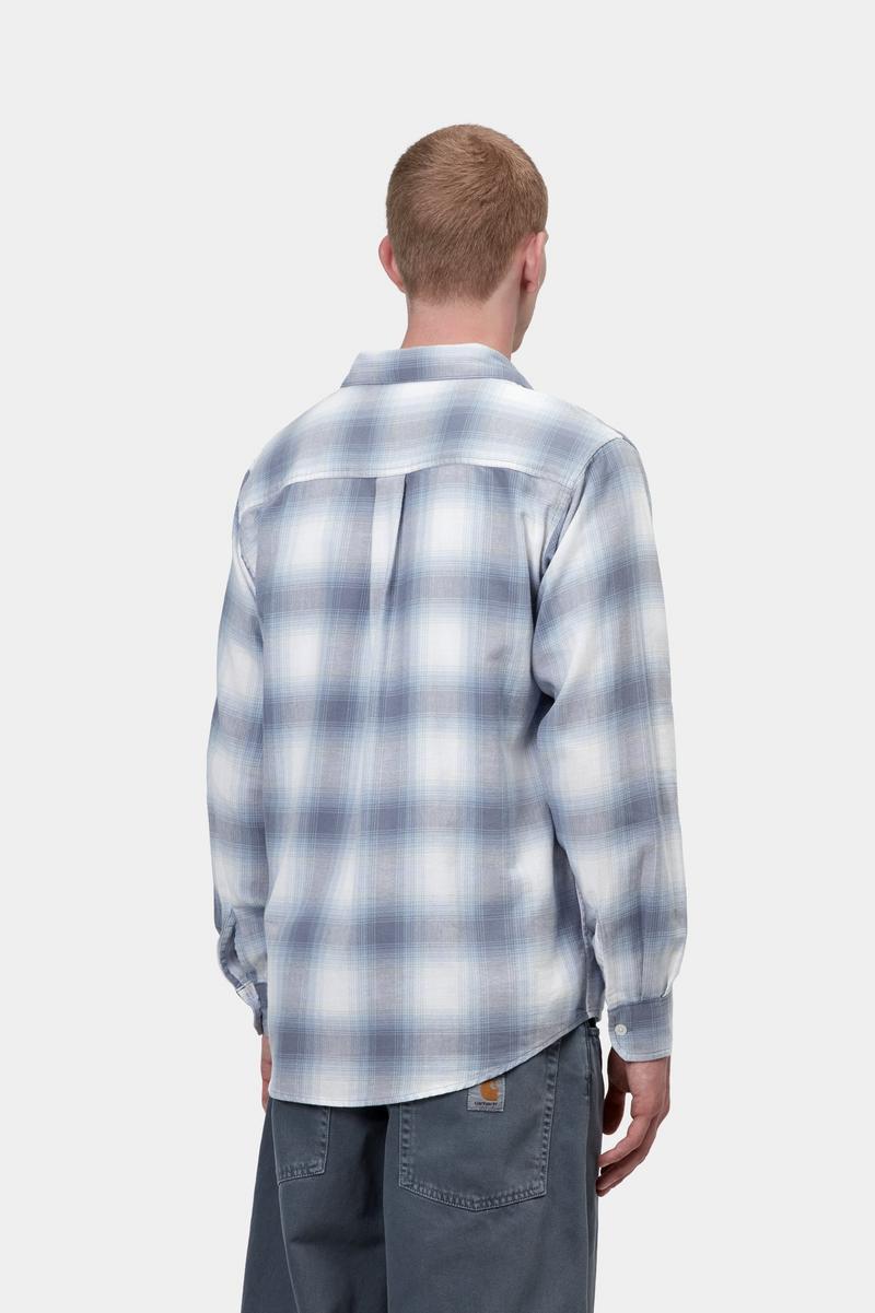 Carhartt L/S Tyers Shirt - Tyers Check, Shady Blue