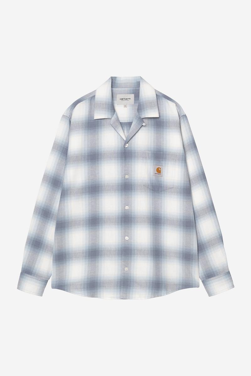 Carhartt L/S Tyers Shirt - Tyers Check, Shady Blue