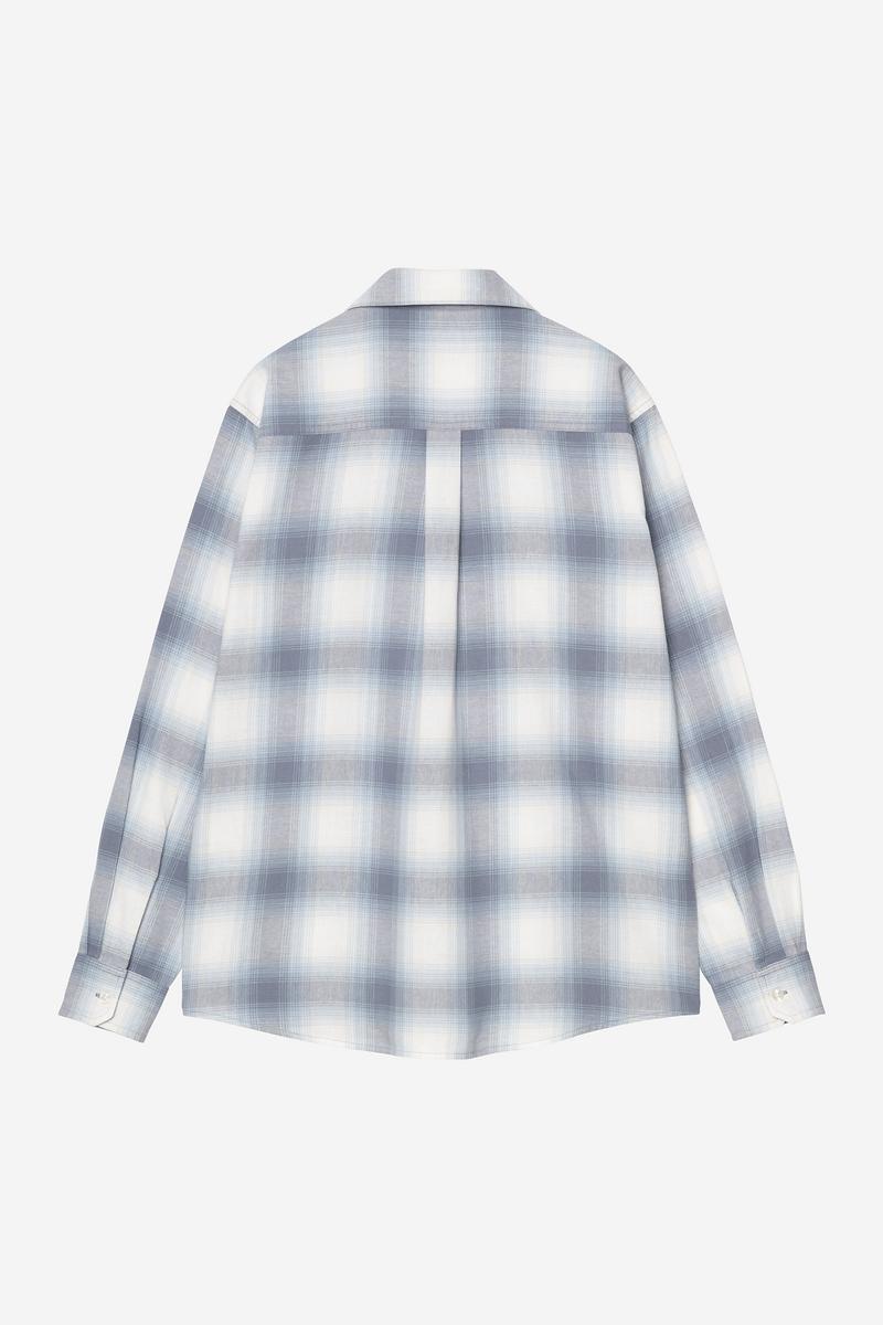 Carhartt L/S Tyers Shirt - Tyers Check, Shady Blue