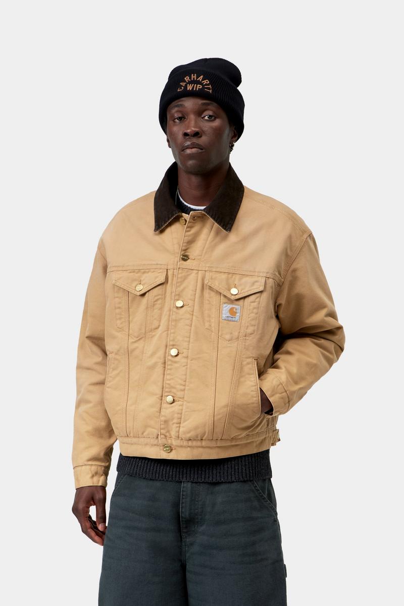 Carhartt OG Trucker Jacket - WIP Dusty H / Tobacco, Stone canvas