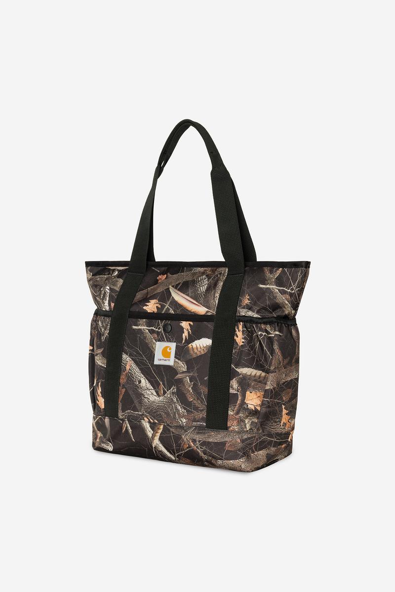Carhartt Clapton Tote Bag - Camo Feather Tree, Black