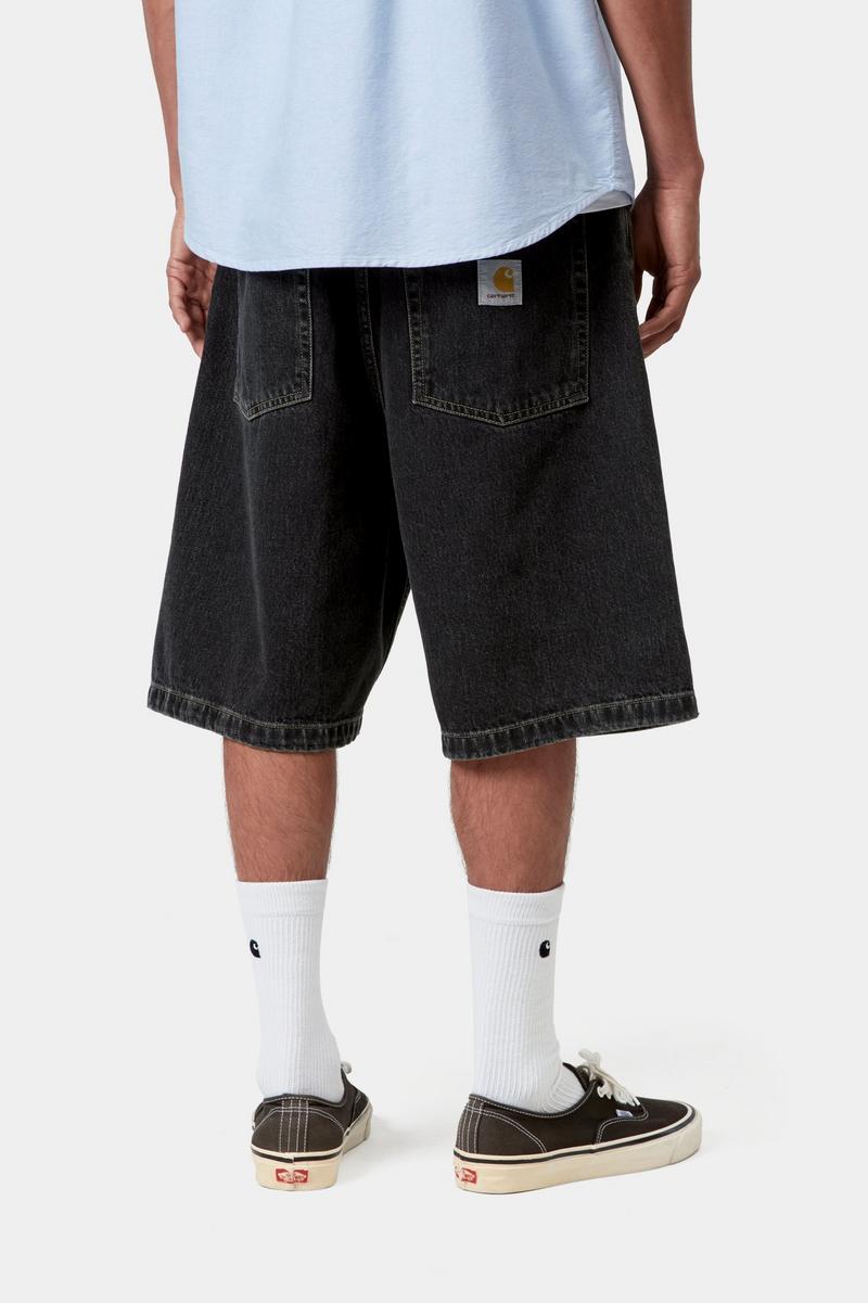 Carhartt Brandon Short - Black, Stone washed