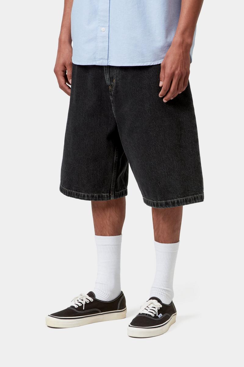 Carhartt Brandon Short - Black, Stone washed