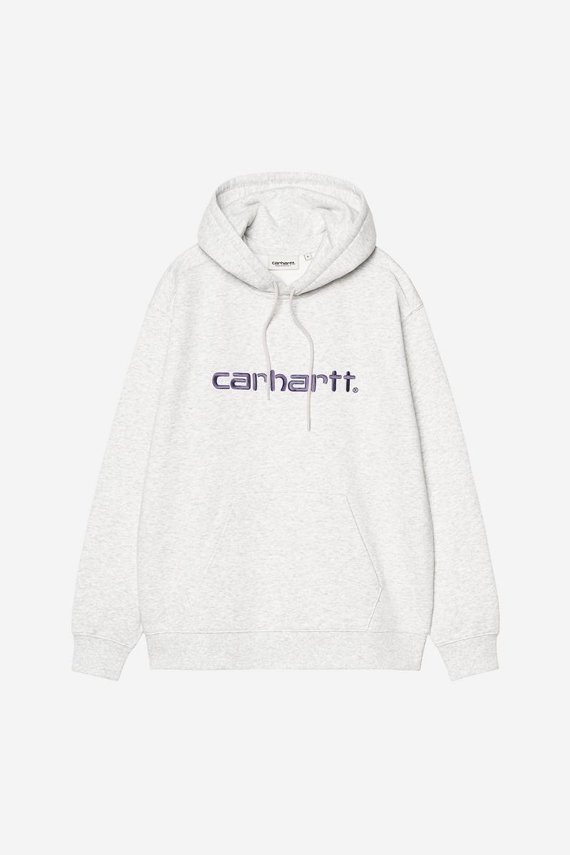 Carhartt Hooded Carhartt Sweatshirt - Ash Heather / Cozy Purple