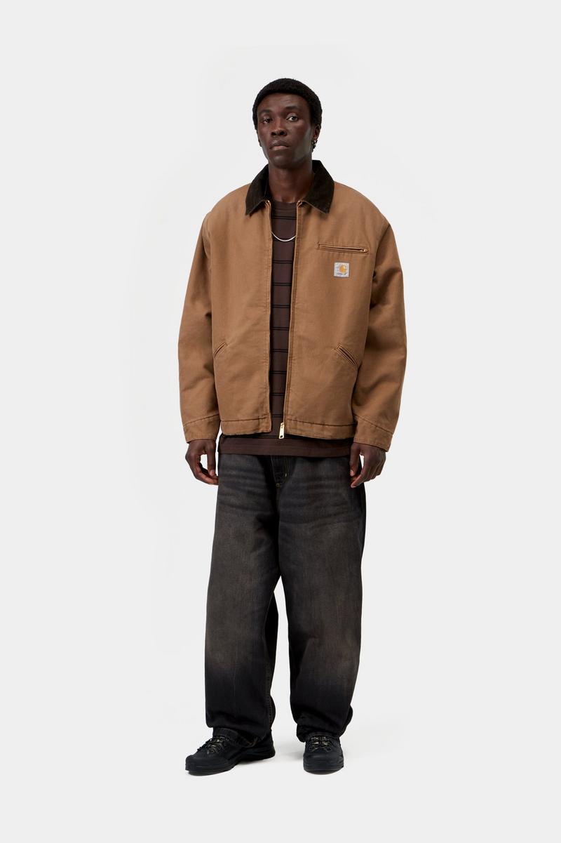 Carhartt OG Detroit Jacket - WIP H Brown / Tobacco, Stone canvas