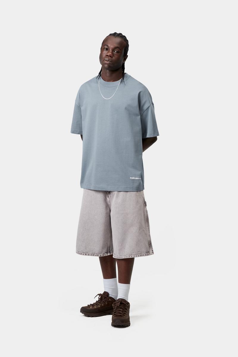 Carhartt S/S Link Script T-Shirt - Velvet Blue / White