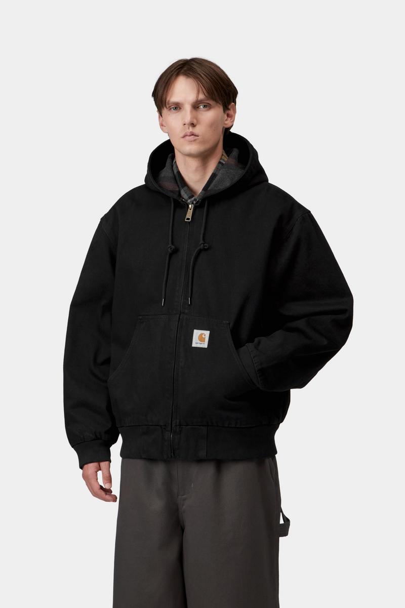 Carhartt OG Active Jacket - Black, Rinsed