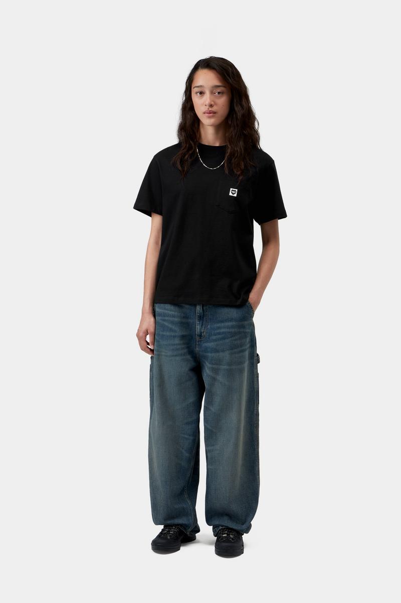 Carhartt S/S Pocket Small Heart T-Shirt - Black / Black